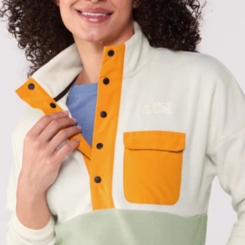NWT Picture Organic Arcca White Fleece Pullover Jacket - Picture 5 of 9